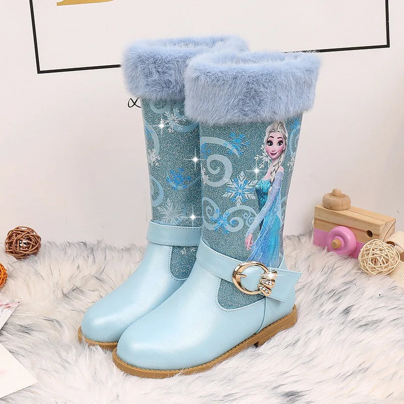 Magical Elsa Princess Winter Boots for Girls – Warm and Stylish Through the Cold Season