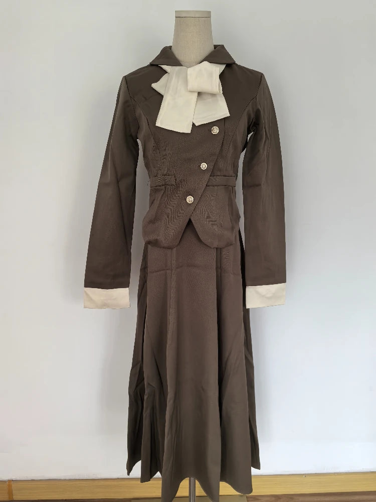 Elegantes Damen-Zweiteiler-Set – Cardigan-Anzugjacke und Vintage-Kleid, luxuriöses Outfit für den Herbst