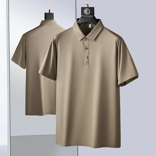 Hochwertiges Business-Casual-Kleidungsstück – Elastisches, Glattes Polo-Shirt für Herren