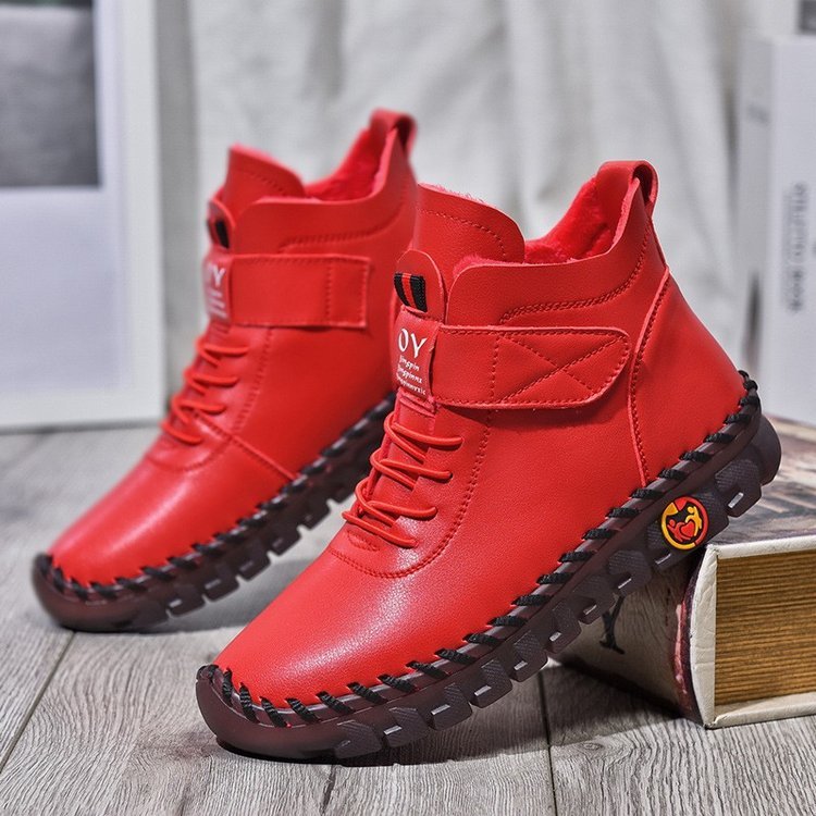 Damen Schneestiefel – Warme, wasserdichte Ankle Boots mit Schnürung und Plüschfutter