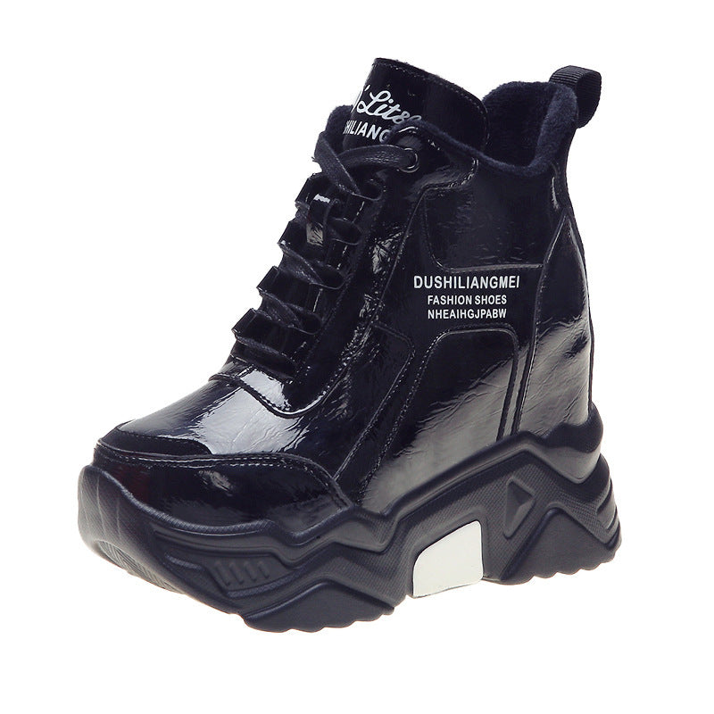 Damen High-Top Martin Boots mit Plattform und Warmfutter – Sportlich und Bequem