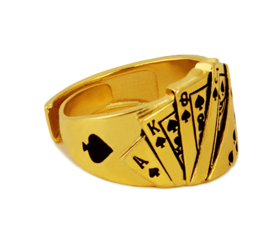 24K Vergoldeter Sandgold-Ring – Ethnischer Stil mit Diamantform