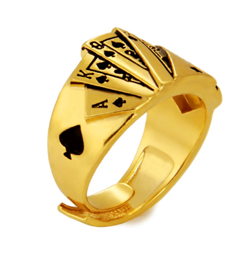 24K Vergoldeter Sandgold-Ring – Ethnischer Stil mit Diamantform