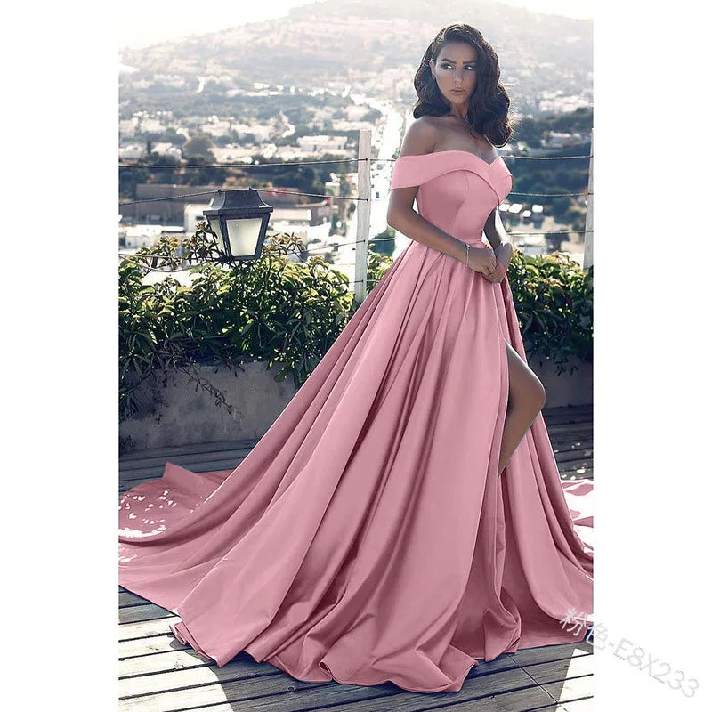 Elegantes Abendkleid für Damen – Off-Shoulder Design, langes Ballkleid für Hochzeiten, formelle Anlässe und Partys, auch in Plus-Size erhältlich