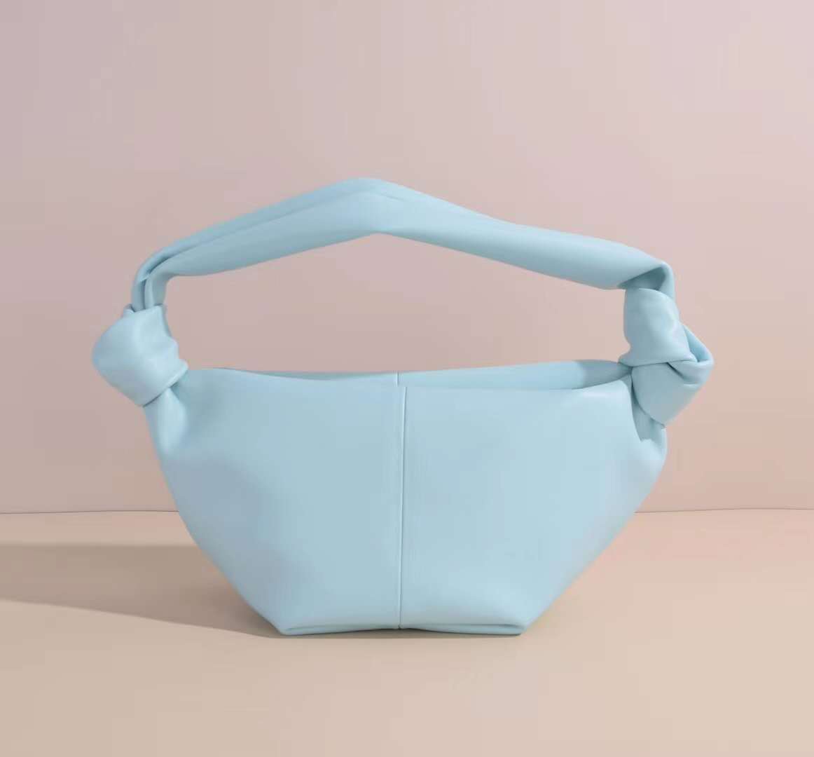 Modische Damen-Dumpling-Handtasche – Bunte Wolkenform aus weichem Leder