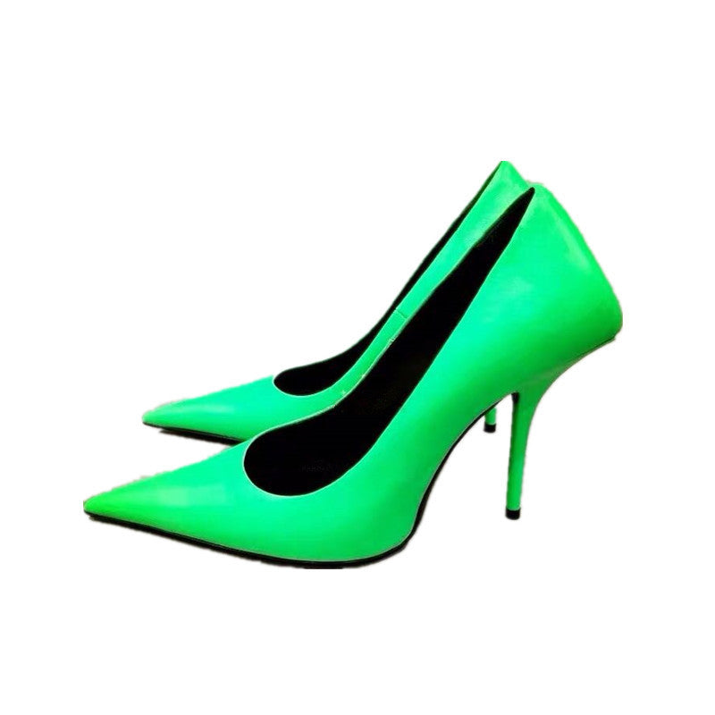 Fluoreszierende High Heels – Sexy Spitzschuh-Stilettos für Damen im modernen Look