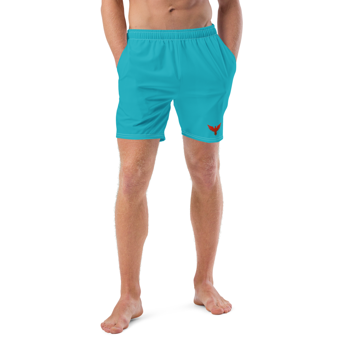 Herren-Schwimmshorts "Teal Recycled Mid-Length" aus recyceltem Material mit UPF 50+ 🌊🩲