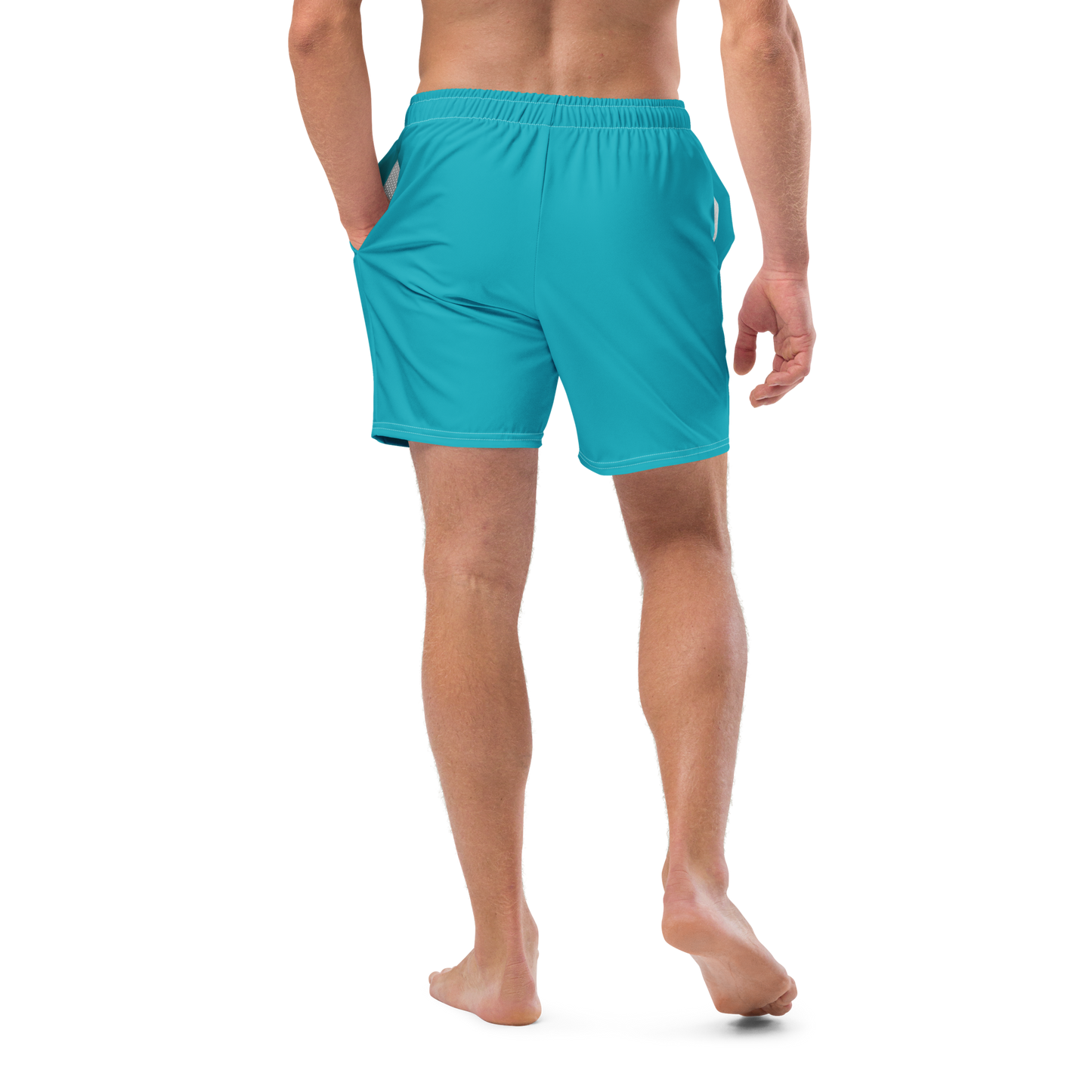 Herren-Schwimmshorts "Teal Recycled Mid-Length" aus recyceltem Material mit UPF 50+ 🌊🩲