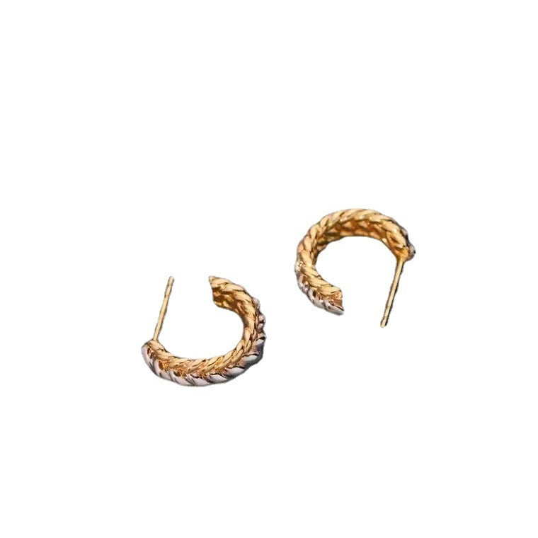 18K Gold Braided Earrings