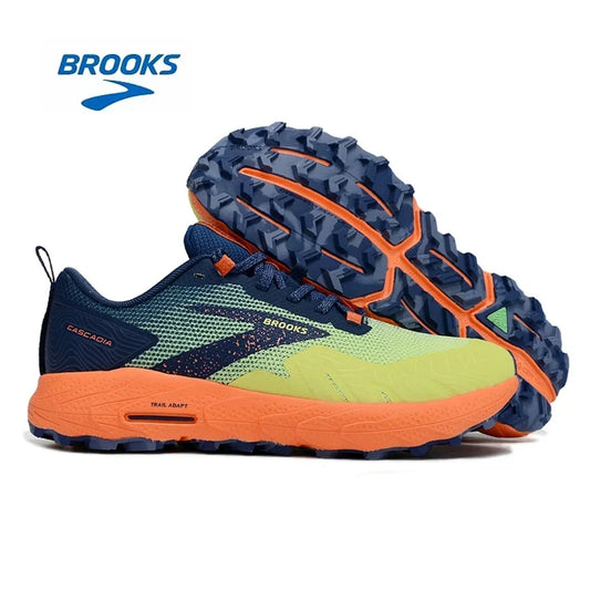 BROOKS Cascadia 17 Light yellow green Running Shoes Women Men Long-Distance Road Sport Training Casual Sneakers