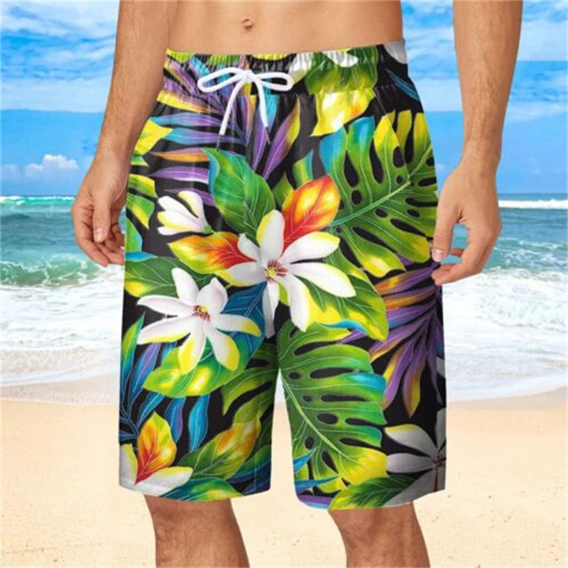 Florale Beach-Shorts – 3D-gedruckte Surfboard-Shorts für Männer und Kinder, Schwimm-Shorts, Gym-Shorts und mehr