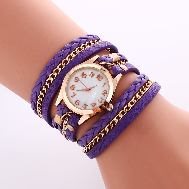 Bohemian Armbanduhr mit Armband im Bangle-Stil