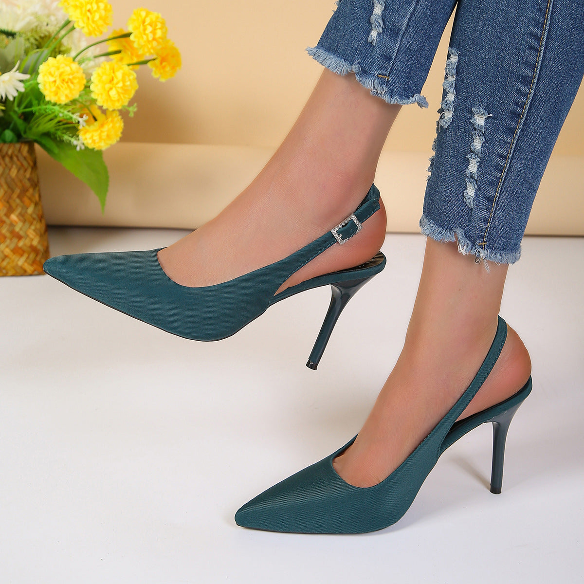 Elegante Slingback-Stiletto-Pumps – Sommerliche High Heels für Damen mit Stil