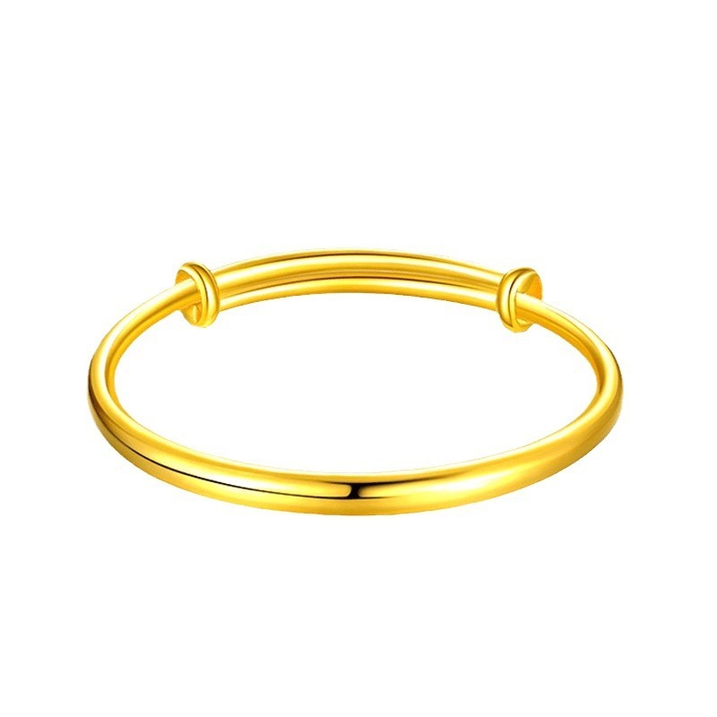 Damen 18K Gold Schiebearmband – Verstellbar und Elegant