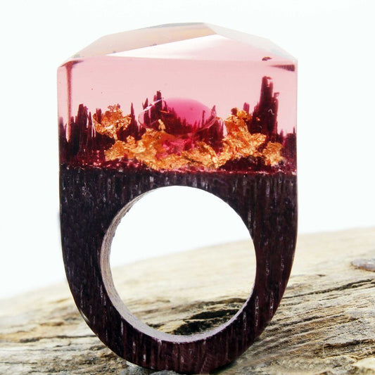 Gold Mine Diamant Holzring – Vintage-Stil für Paare