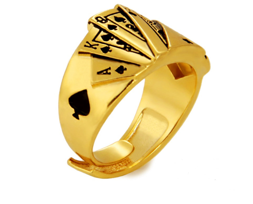 24K Vergoldeter Sandgold-Ring – Ethnischer Stil mit Diamantform