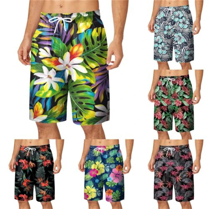 Florale Beach-Shorts – 3D-gedruckte Surfboard-Shorts für Männer und Kinder, Schwimm-Shorts, Gym-Shorts und mehr