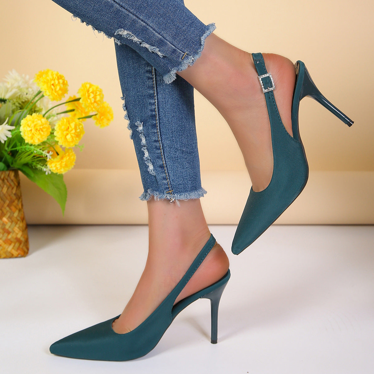 Elegante Slingback-Stiletto-Pumps – Sommerliche High Heels für Damen mit Stil