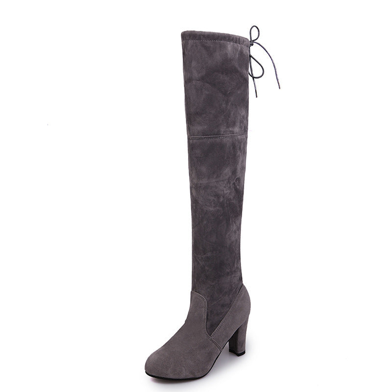 Damen Overknee-Stiefel mit hohem Absatz – Stilvoll und Elegant für Herbst und Frühling