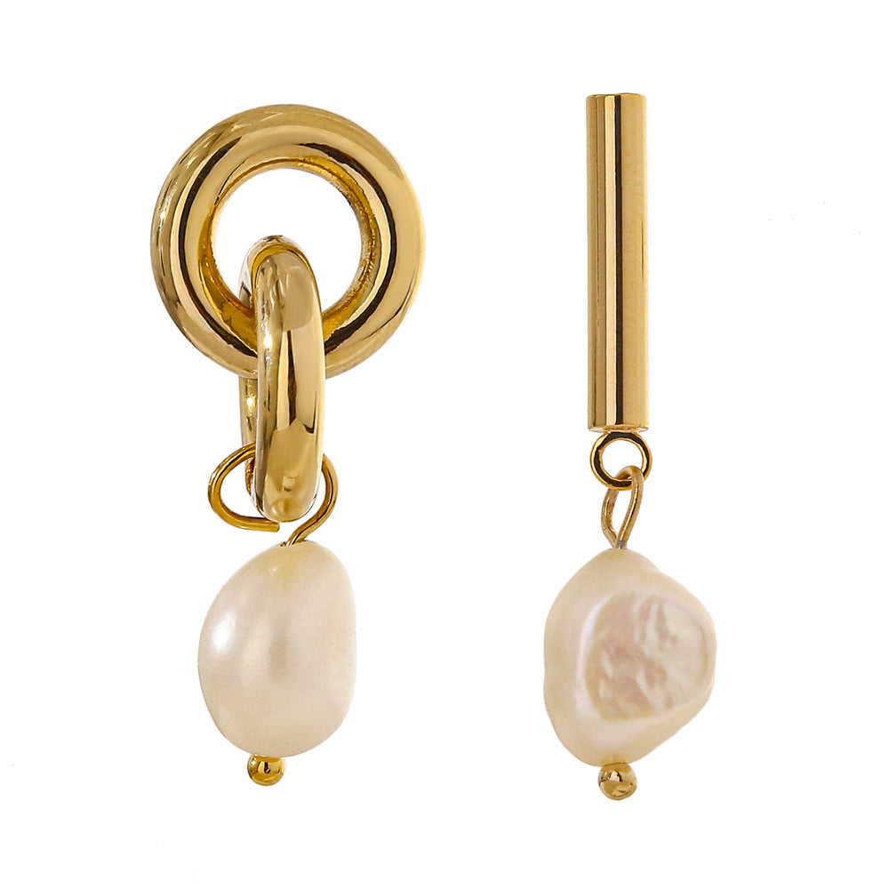 Earrings Temperament Kreis Ohrringe 14K Gold