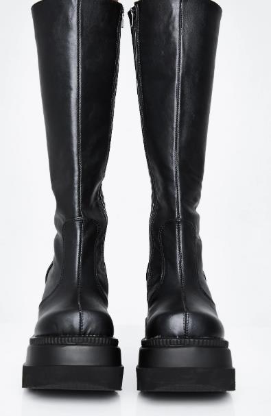 Damen Plattform-Boots aus echtem Leder – Stilvoll und Warm