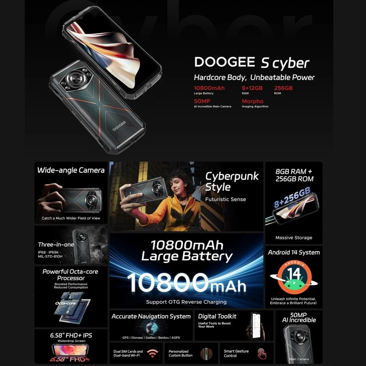 DOOGEE S Cyber – Das robuste Smartphone für Abenteuer und Alltag