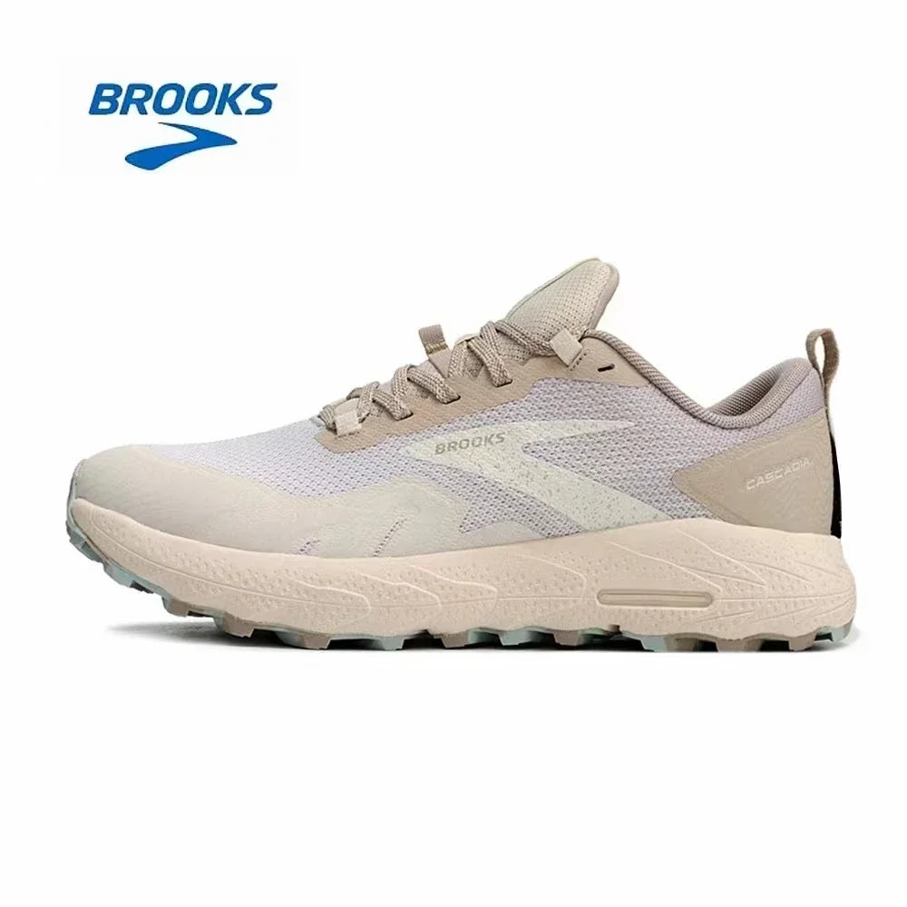 BROOKS Cascadia 17 Light yellow green Running Shoes Women Men Long-Distance Road Sport Training Casual Sneakers