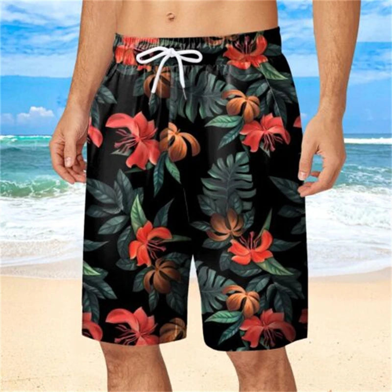 Florale Beach-Shorts – 3D-gedruckte Surfboard-Shorts für Männer und Kinder, Schwimm-Shorts, Gym-Shorts und mehr