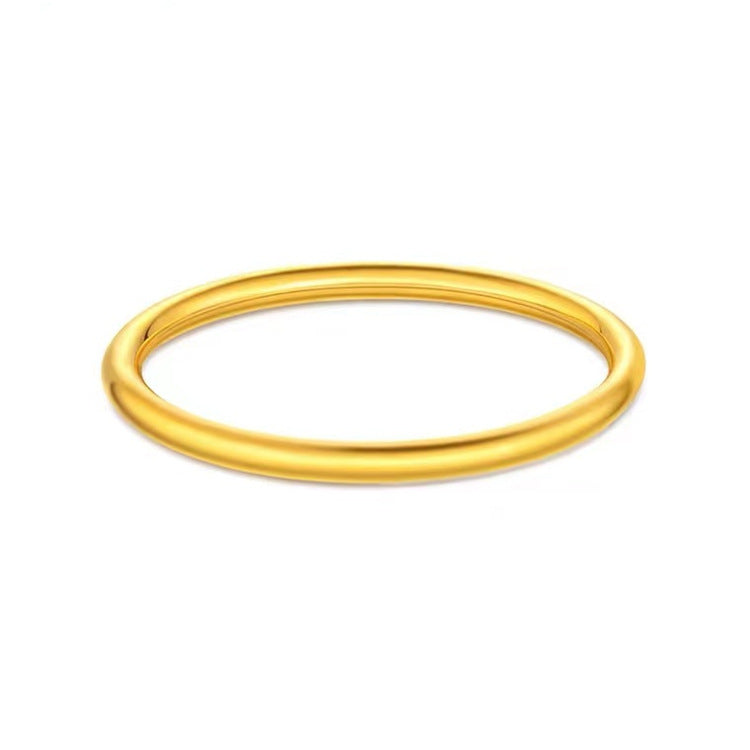 18K Goldring mit Farbakzent – Schlichte Eleganz