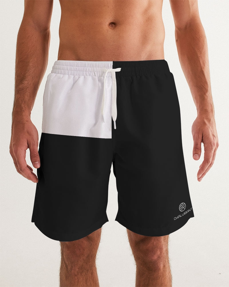 Grafisches Schachmuster Schwarz & Weiß – Klassische 7"= 18 cm, Herren-Boxershort