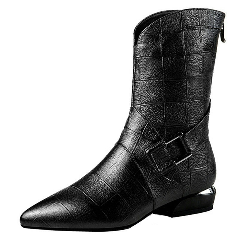 Damen Stiefel – Bequeme Flache Schuhe in großen Größen