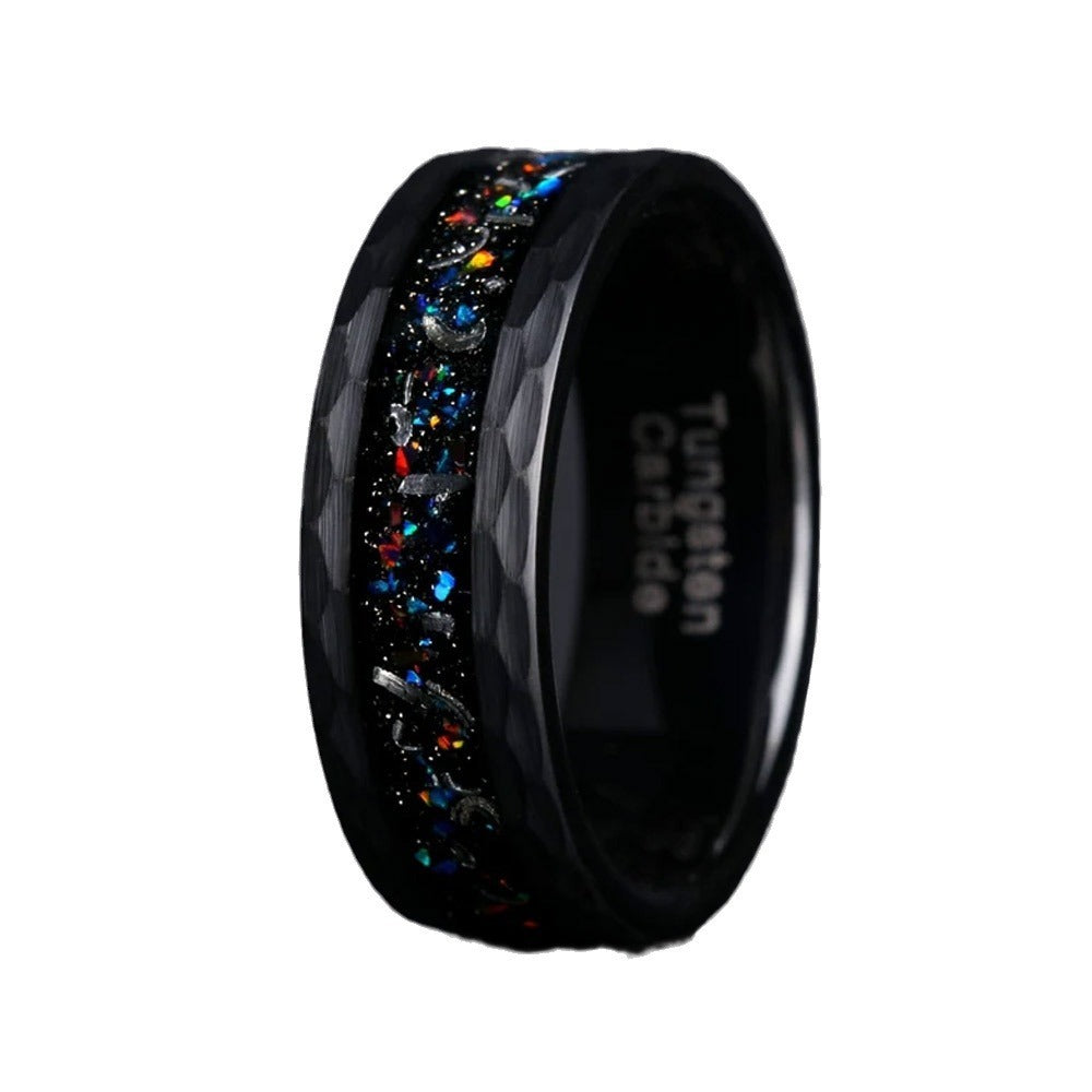 Modischer Opal-Tungsten-Gold-Ring – Zeitlose Eleganz für Damen und Herren