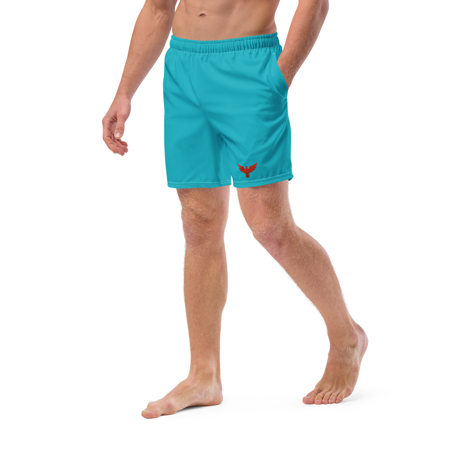 Herren-Schwimmshorts "Teal Recycled Mid-Length" aus recyceltem Material mit UPF 50+ 🌊🩲