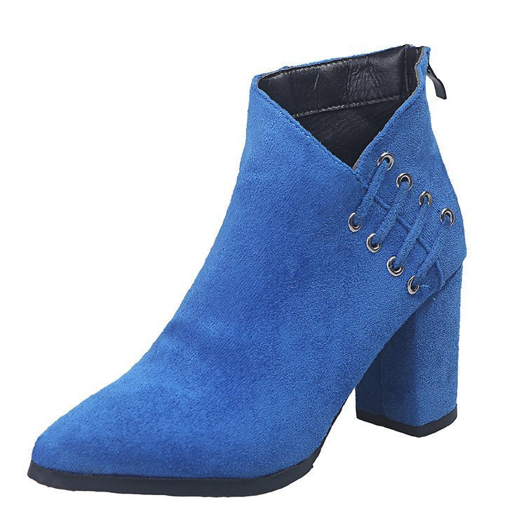 Damen Ankle Boots mit spitzer Zehenform und Reißverschluss – Elegant und Komfortabel