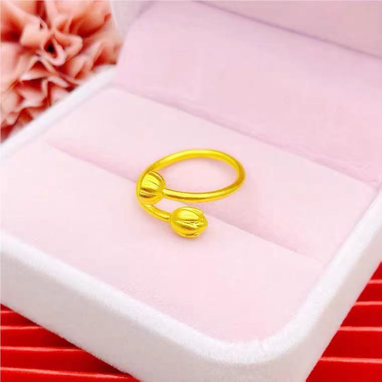 18K Gold Zwei-Welten-Ring – Eleganz und Moderne vereint