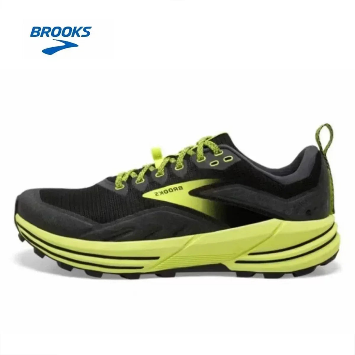 BROOKS Cascadia 16 Running Shoes Yellow Black Grenadine Men Women Long-Distance Road Sport Training Casual Sneakers